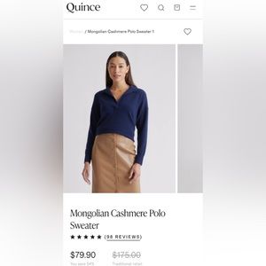 NWOT Cashmere Polo Sweater